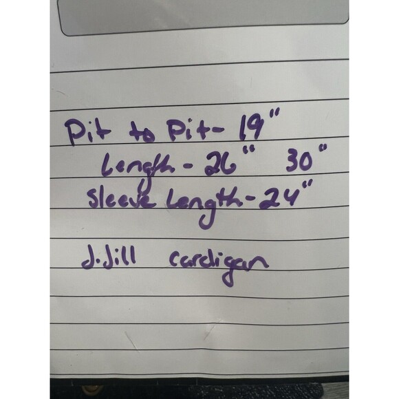 J. Jill Wool Blend Long Cardigan Sweater Shawl Collar Southwest Blue Orange XS - Picture 7 of 12